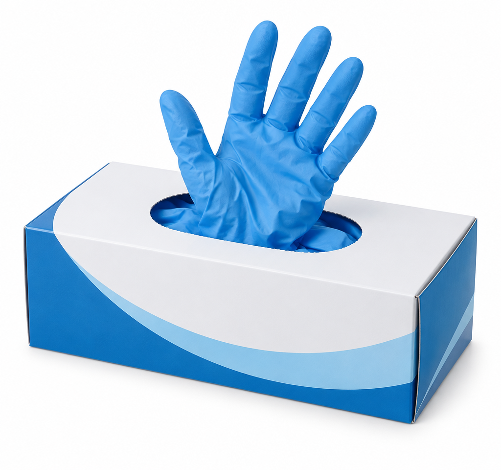 Illustration of Disposable medical gloves