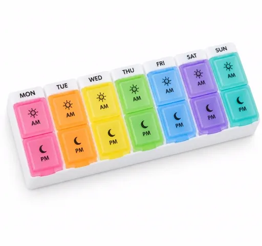Illustration of Weekly pill organizers